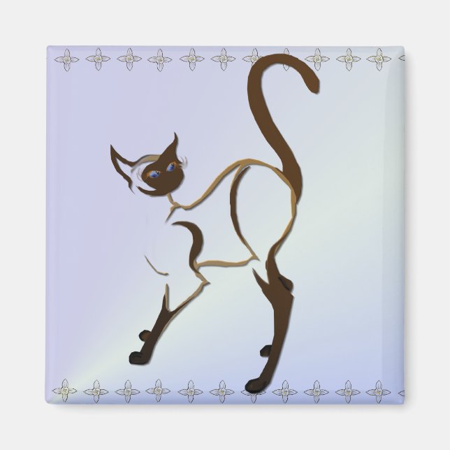 Siamese Kitty Magnet (Front)