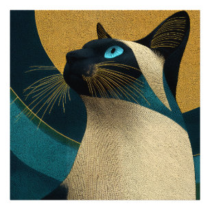 Siamese Mosaic Portrait Photo Print