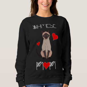 Siamese Mum Cat Loving Mother's Day Siamese Cat Sweatshirt