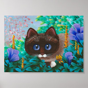 Siamese Ragdoll Burmese Summer Cat Poster