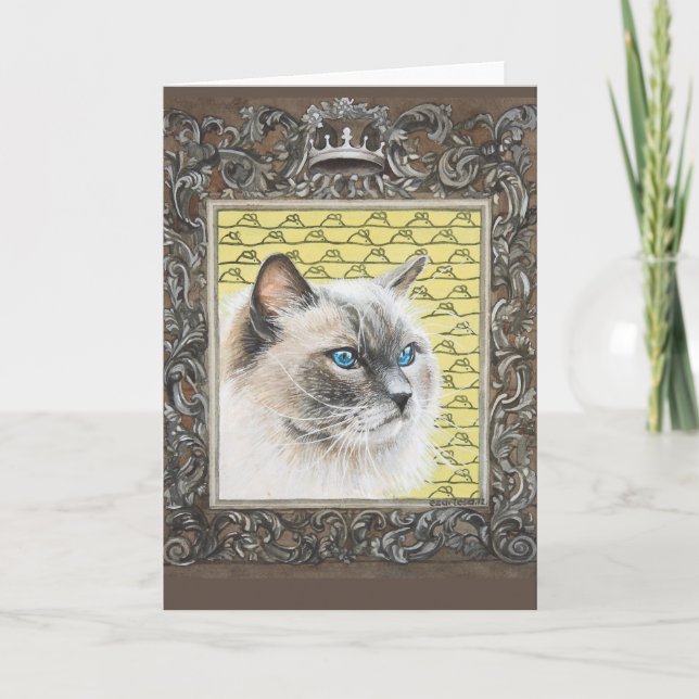 Siamese / Ragdoll / Himalayan Cat Greeting Card (Front)