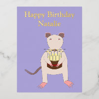 Siamese Rat with Birthday Cake Custom