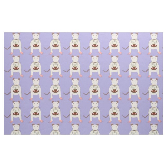 Siamese Rat with Birthday Cake Fabric (Fat Quarter)