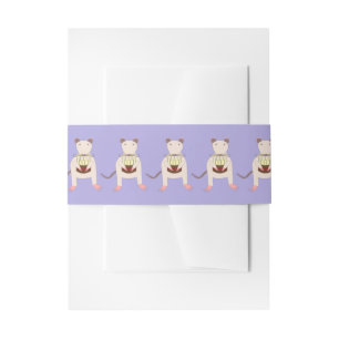 Siamese Rat with Birthday Cake Invitation Belly Band