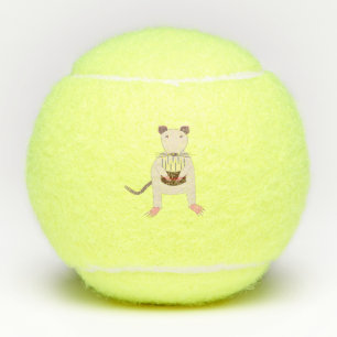 Siamese Rat with Birthday Cake Tennis Balls