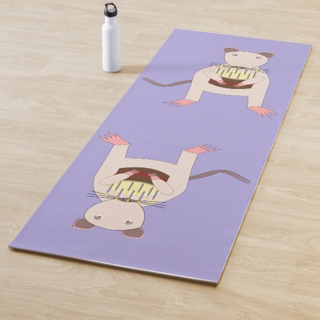 Siamese Rat with Birthday Cake Yoga Mat (In Situ)