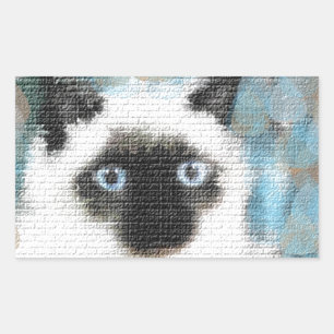 Siamese Rectangular Sticker