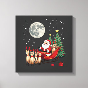 Siamese Reindeer Christmas Siamese Cat Lover Gifts Canvas Print