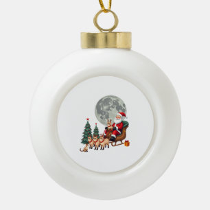 Siamese Reindeer Christmas Siamese Cat Lover Gifts Ceramic Ball Christmas Ornament