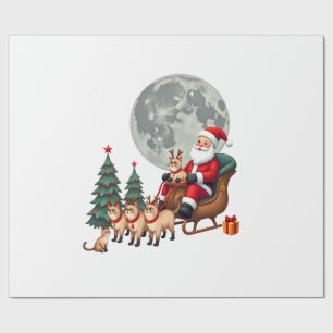 Siamese Reindeer Christmas Siamese Cat Lover Gifts Wrapping Paper
