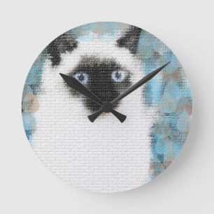 Siamese Round Clock