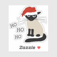 Siamese Santa Cat Ho Ho Ho