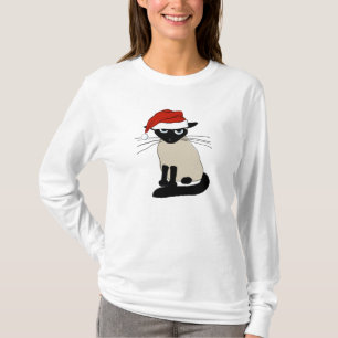 Siamese Santa Clause - Funny Christmas Pet Cat T-Shirt