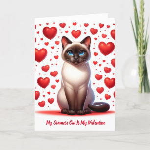 Siamese Sweethearts Folded Holiday Card