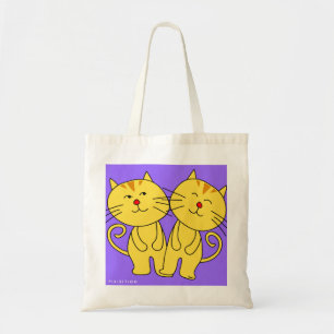 Siamese Twins Cat Tote Bag