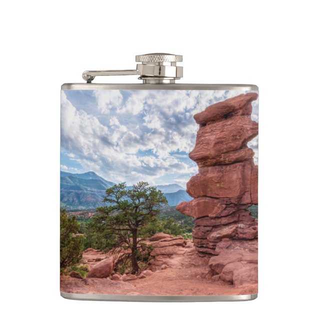 Siamese Twins Colorado Sunburst Hip Flask (Front)
