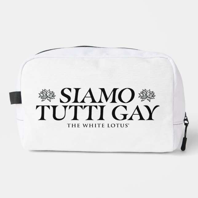 Siamo Tutti Gay - The White Lotus Dopp Kit (Front)