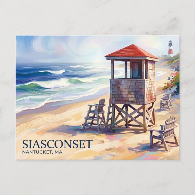 Siasconset Beach USA Postcard (Front)