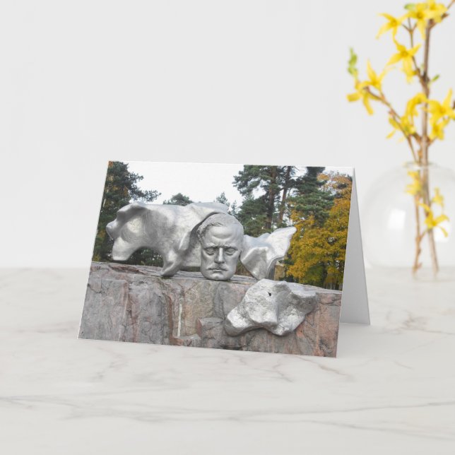Sibelius monument, Helsinki, Finland Card (Yellow Flower)