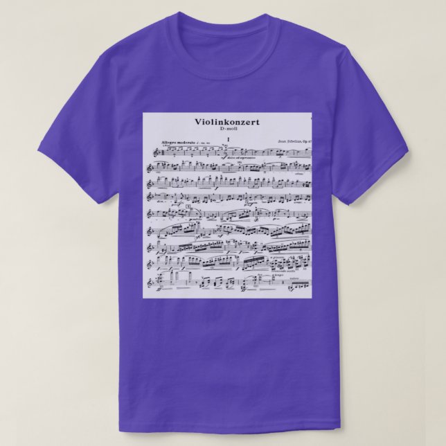 Sibelius Violin Concerto T-Shirt (Design Front)
