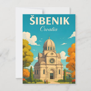 Šibenik Croatia Vintage Travel PostCAR– St. James Postcard