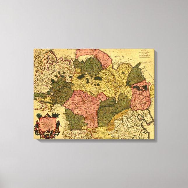 Siberia, RussiaPanoramic MapSiberia, Russia Canvas Print (Front)