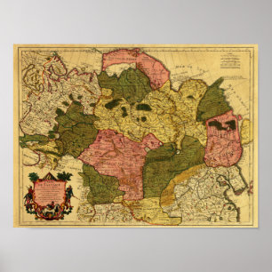 Siberia, RussiaPanoramic MapSiberia, Russia Poster