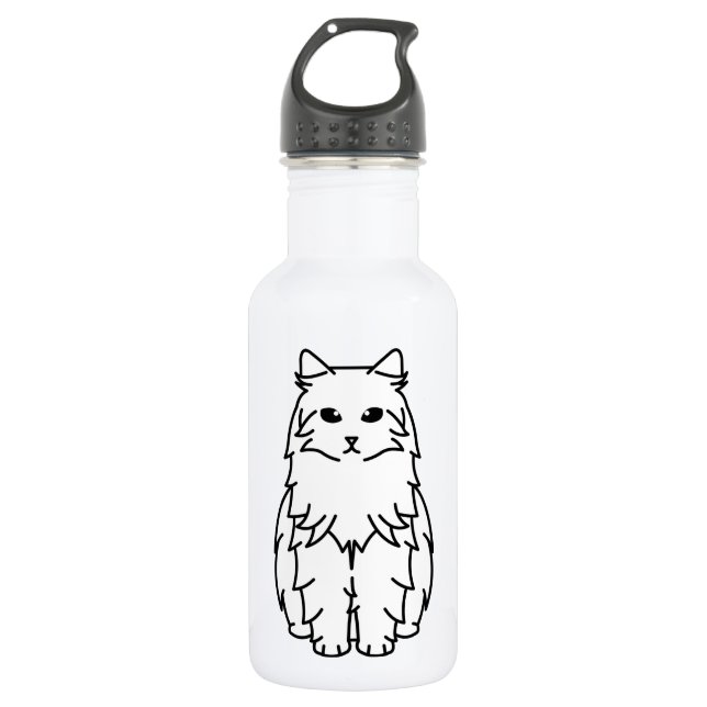 Siberian Cat Cartoon 532 Ml Water Bottle (Front)