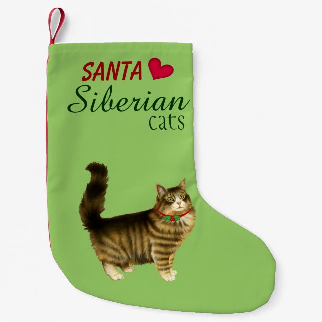 Siberian Cat Christmas Stocking (Front)