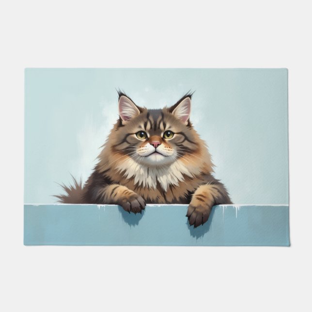Siberian Cat Doormat Art (Front)