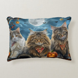 Siberian Cat Halloween Spooky Decorative Cushion