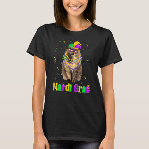 Siberian Cat Mardi Gras Meowdi Gras Kitten Mask T-Shirt