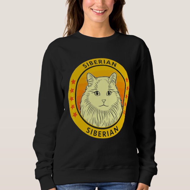 Siberian Cat Portrait Sweatshirt (Front)
