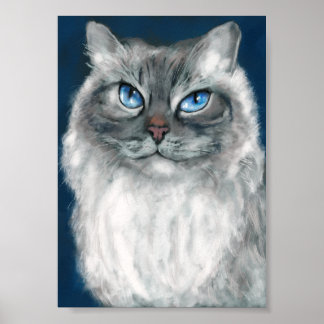 Siberian Cat Print