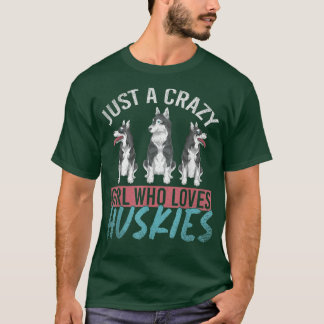 Siberian Huskies Dog Lover Women Pet Owner Girls H T-Shirt