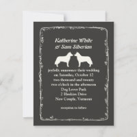 Siberian Huskies Wedding Announcement