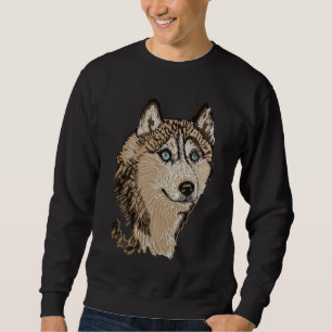 Siberian Husky 2 Ts Fitted Sweatshirt