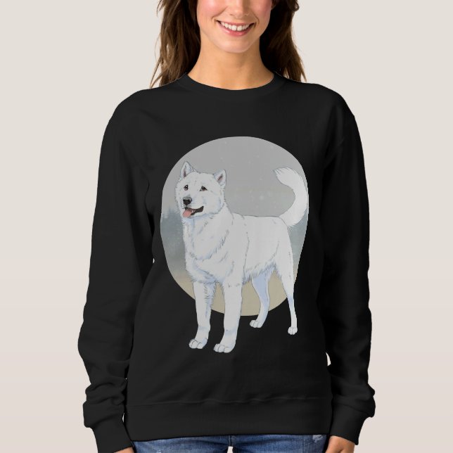 Siberian Husky Alaskan Malamute White Sweatshirt (Front)