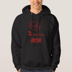 Siberian Husky And Amelia Mum Hoodie