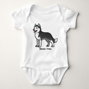 Siberian Husky Baby Bodysuit