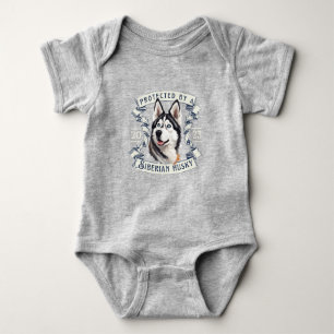 Siberian Husky Baby Bodysuit