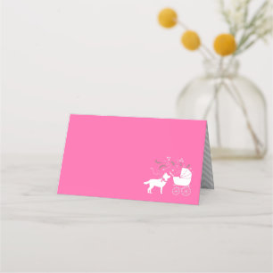 Siberian Husky Baby Shower Place Card
