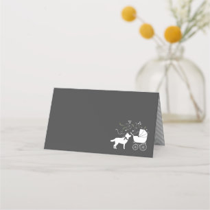 Siberian Husky Baby Shower Place Card