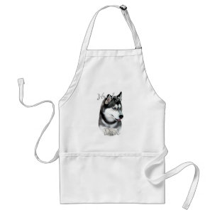 Siberian Husky (blk) Dad 2 Standard Apron