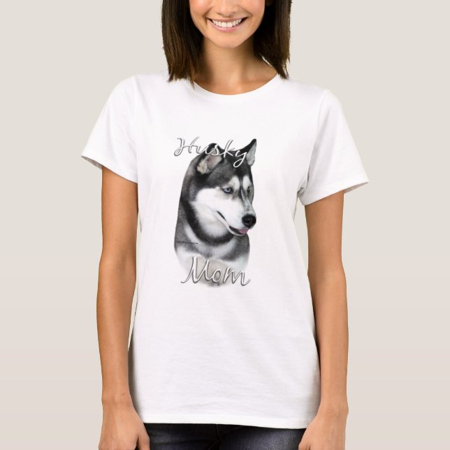 Siberian Husky (blk) Mum 2 T-Shirt (Front)