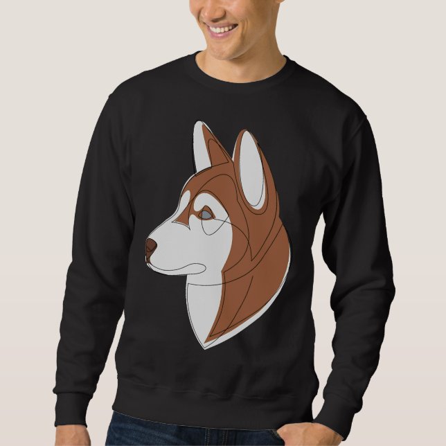 Siberian Husky  Brown Sweatshirt (Front)
