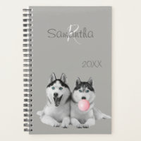 Siberian Husky Bubble Gum Dog Animal Monogram