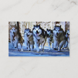 SIBERIAN HUSKY BUS / PERSONAL CARD
