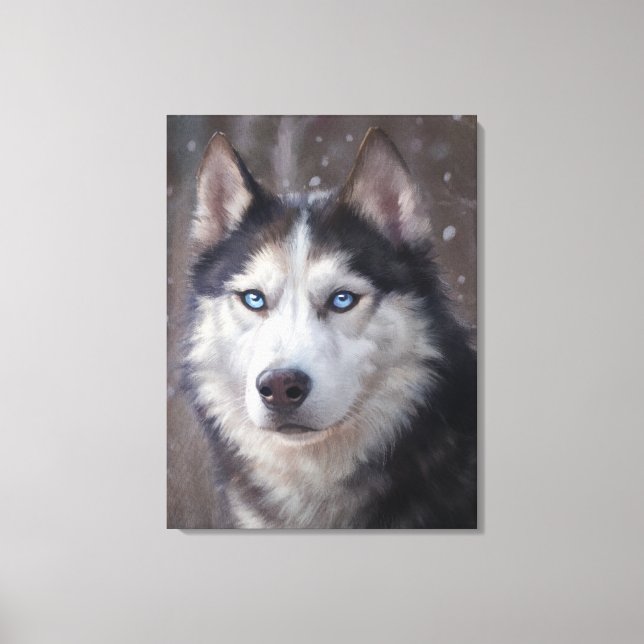 Siberian Husky Canvas Print (Front)