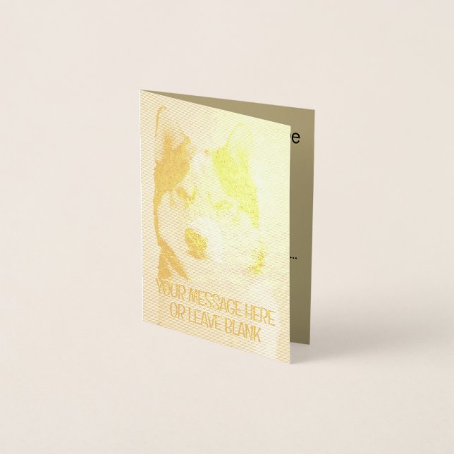 Siberian Husky Card / Alaskan Malamute Card Blank (Front)